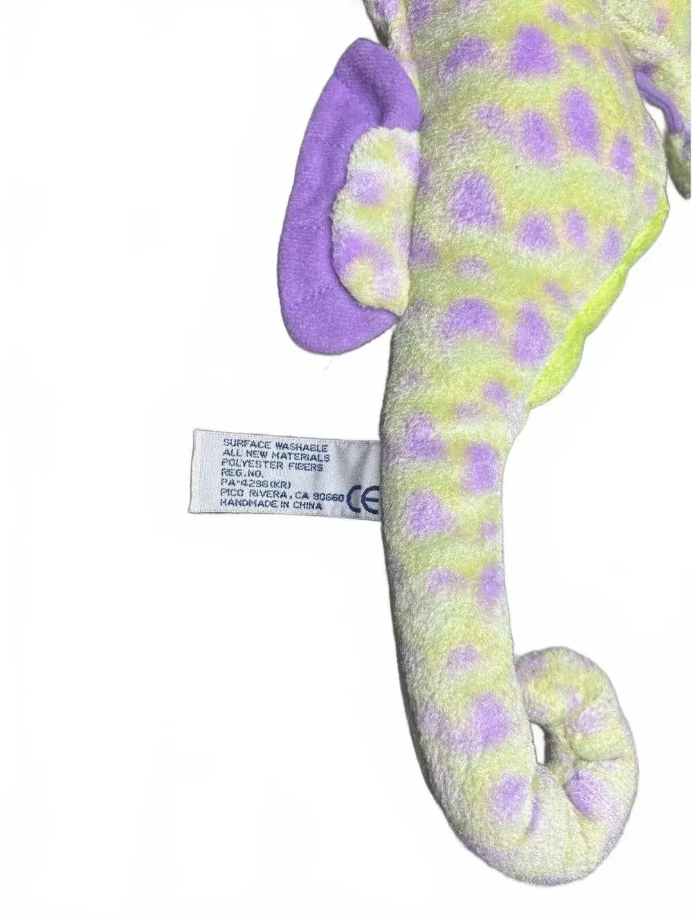 Aurora Seahorse Plush Green and Purple 12” Hanging Stuffed Animal Toy Lovie